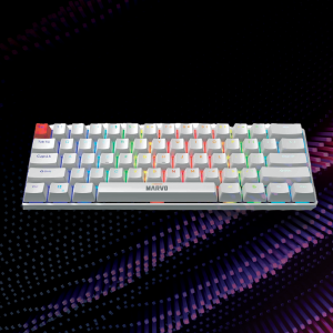 Marvo Saber 61 Wired Mechanical RGB Gaming Keyboard (White)